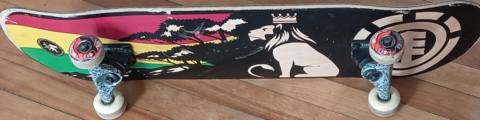Vintage Element Push For Peace Rasta Complete Skateboard