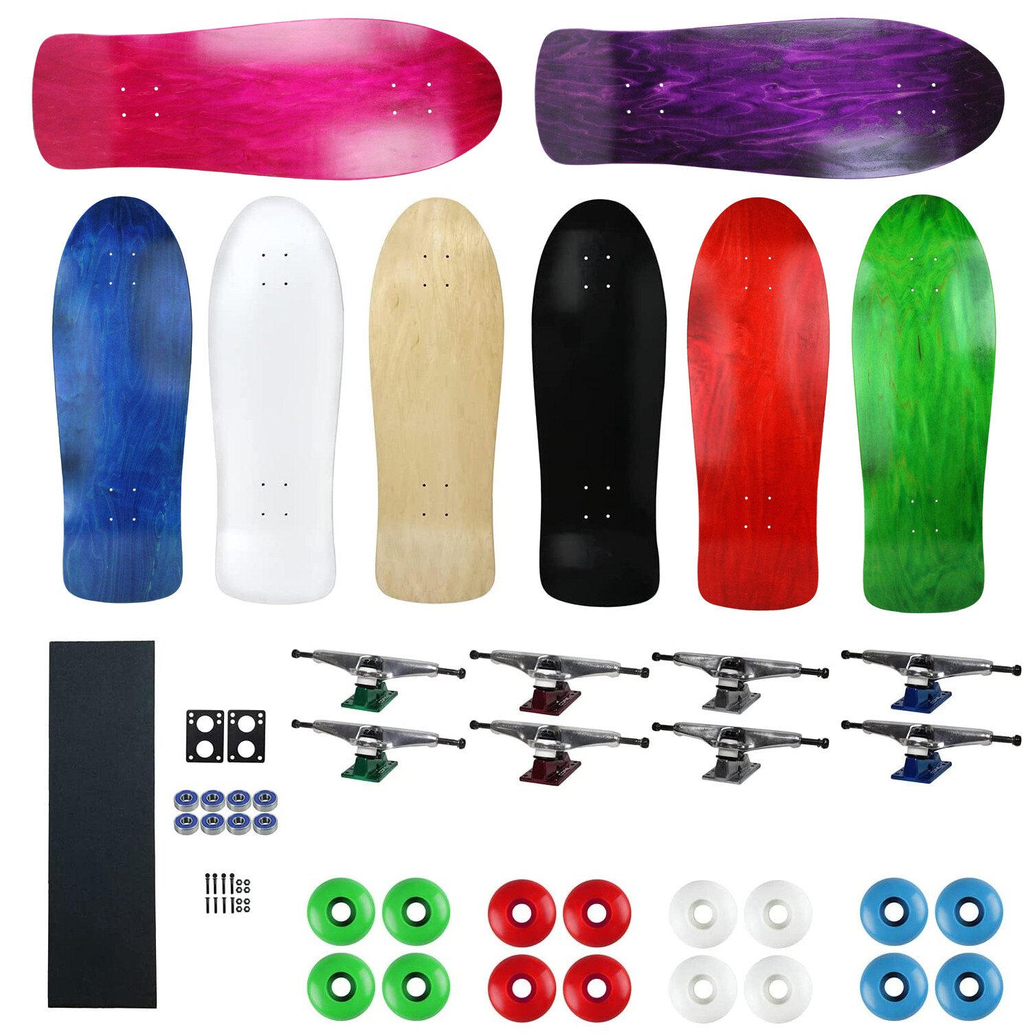 Moose Old School 80&rsquo;s Skateboard Complete 30&Prime; Customizer with Hollow Trucks