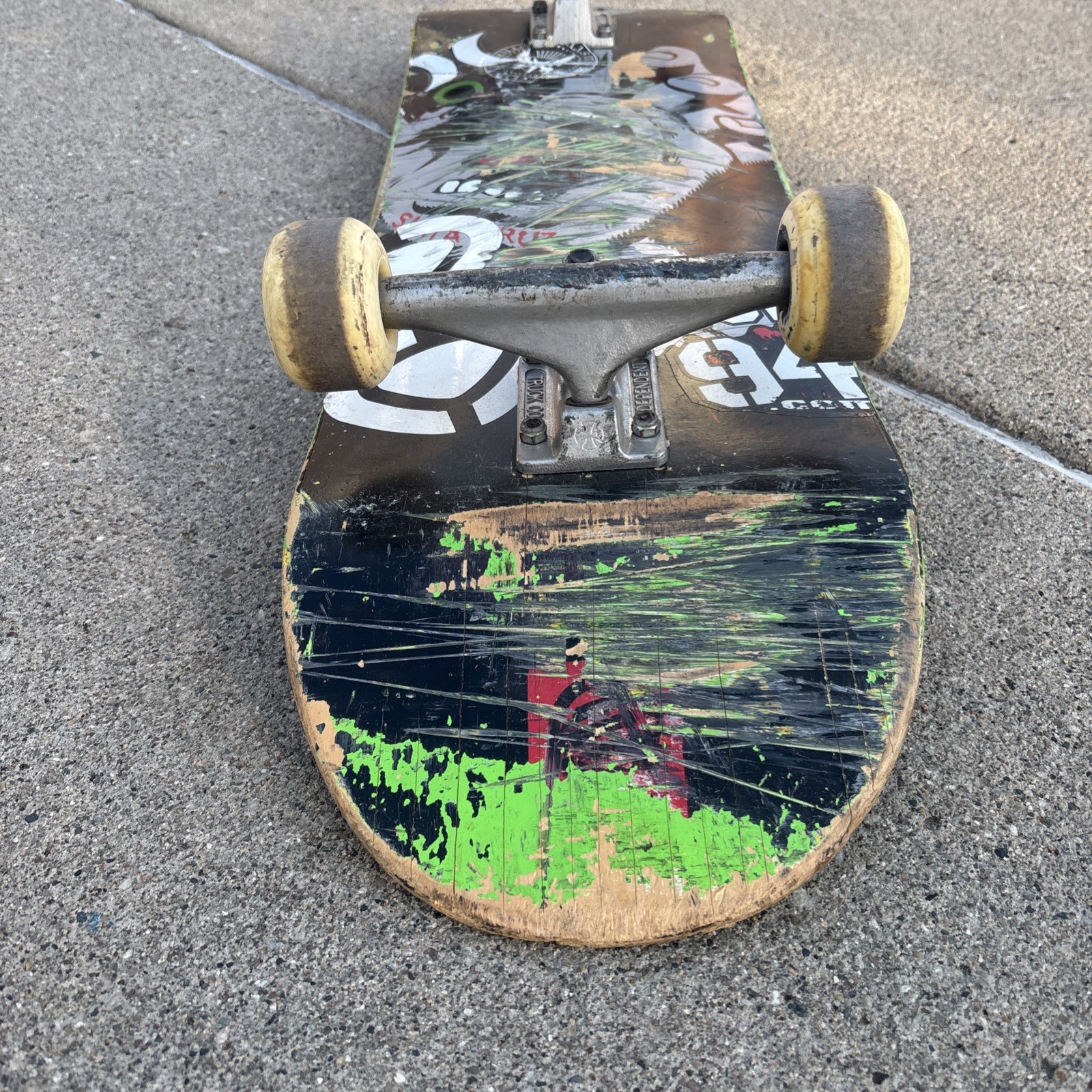 Santa Cruz Skateboard W/Grip Tape Wheels and Trucks