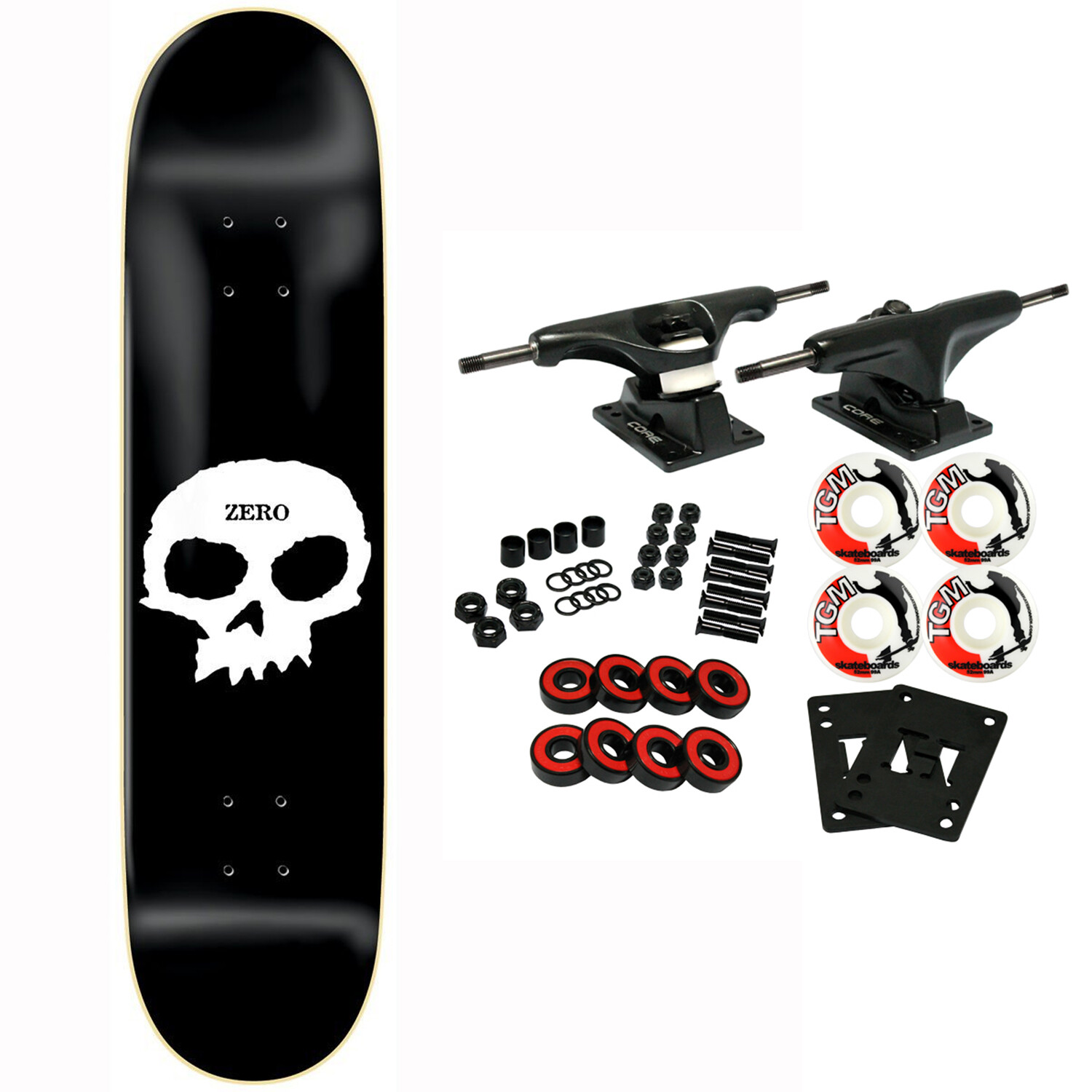 Zero Skateboard Complete Single Skull 7.25&Prime; x 29.25&Prime; Mini (Youth)