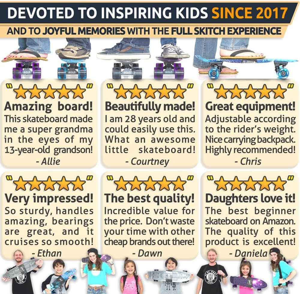 Skateboards for Kids, Teens and Adults | Premium Skateboard Gift Set for Beginne