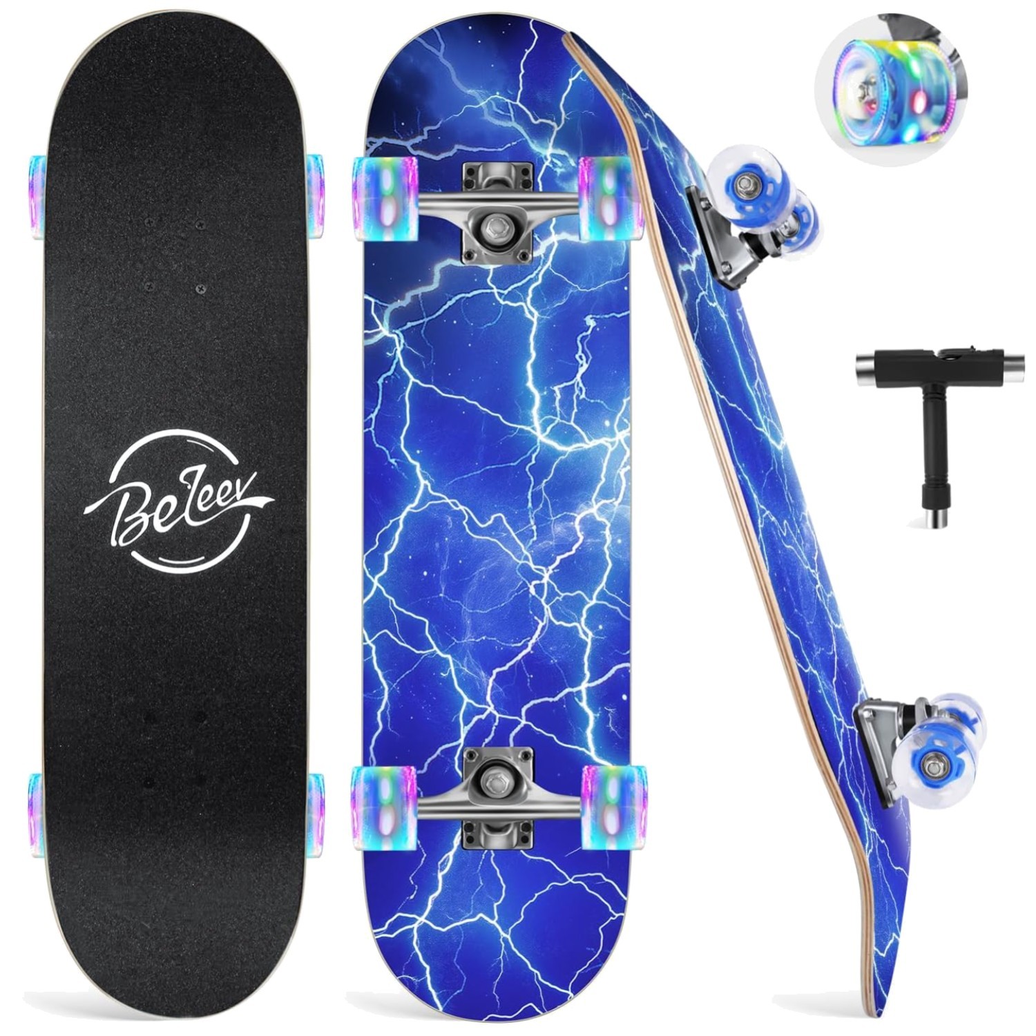 LED Light-Up Skateboard for Kids Adults