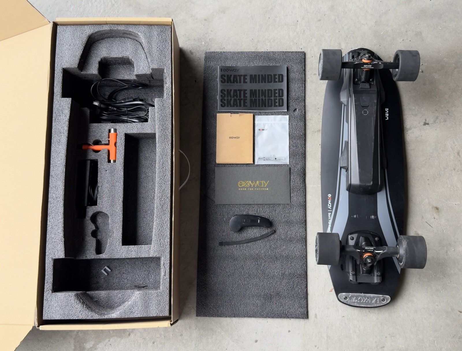 Exway Wave-Hub 99Wh Battery Electric Skateboard W1 With Remote – EV skateboard