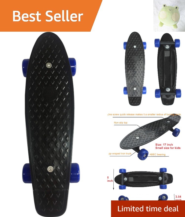 Fun Beginner Mini Skateboard for Kids – 100lbs Capacity & Cool Colors