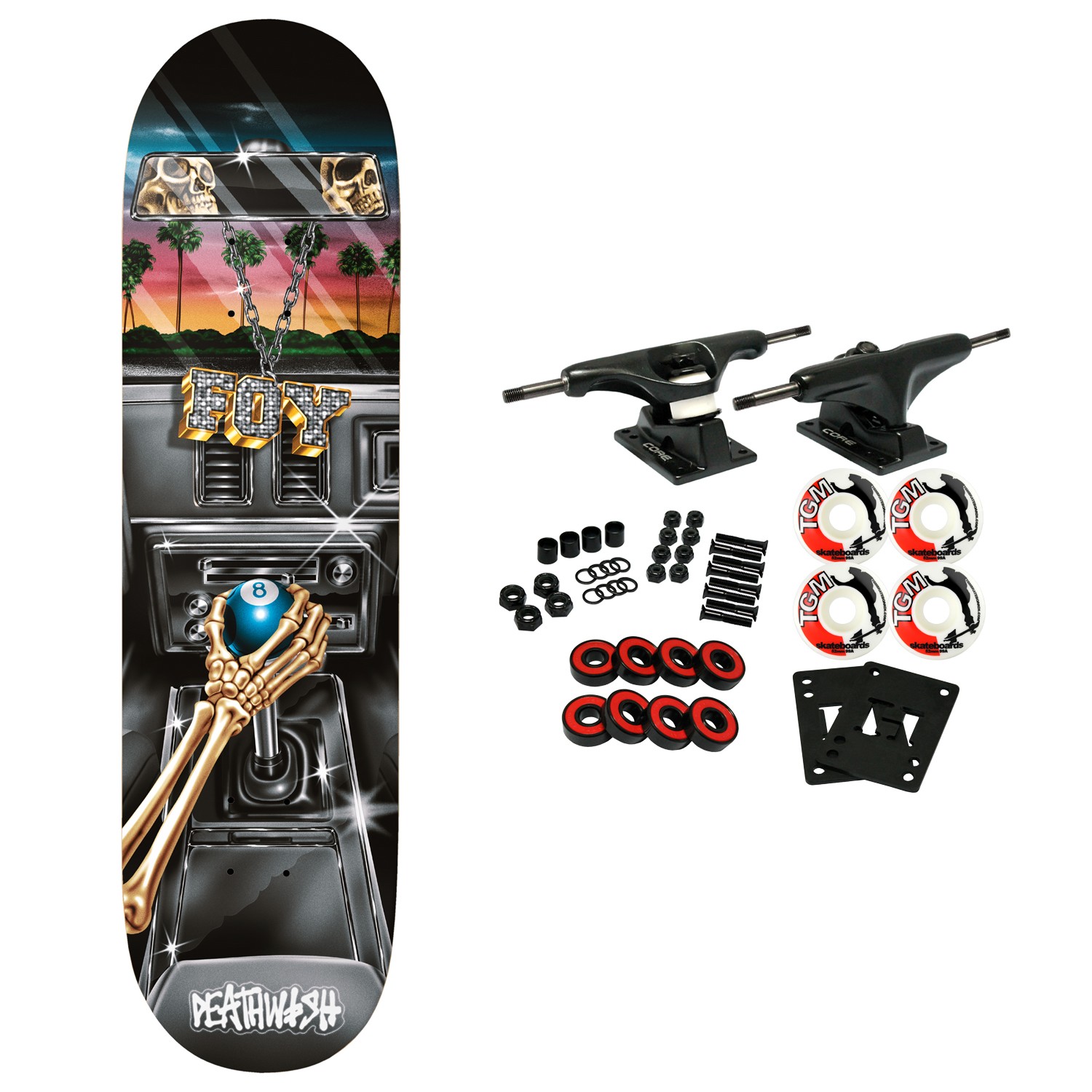 Deathwish Skateboard Complete Jamie Foy Samborgini Shifter 8.0&Prime; x 31.5&Prime;