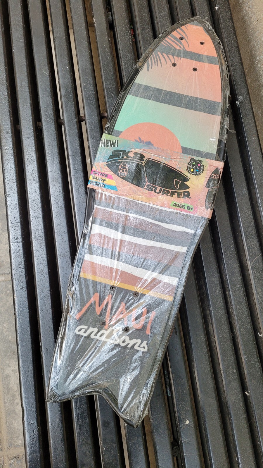 Authentic MAUI & SONS Caster Surfer Skateboard Kids & Adults New Sealed