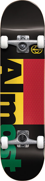 ALMOST IVY LEAGUE SKATEBOARD COMPLETE-7.37 BLACK fp.prem