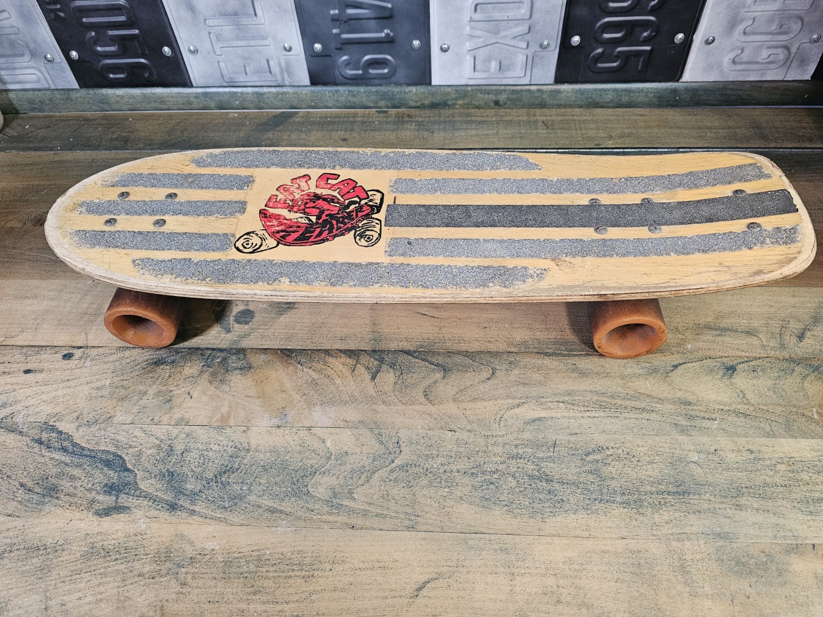 Vintage Fat Cat Streaker W/ X-Caliber Trucks 7in X 24in Skateboard – LOOK